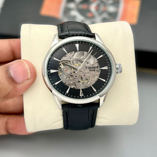 Tissot Automatic Men's Watch | Open Case Back | Japanese Movement | Leather Strap | 7AAA