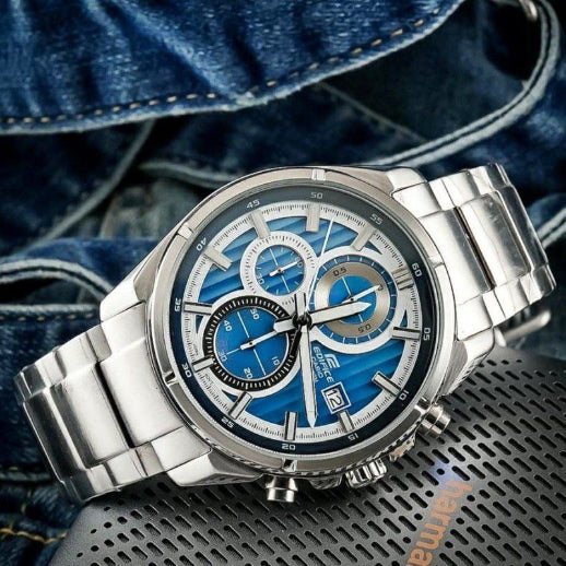 Casio Edifice Men's Chronograph Watch – Japanese Movement | Black Dial | Steel Bracelet