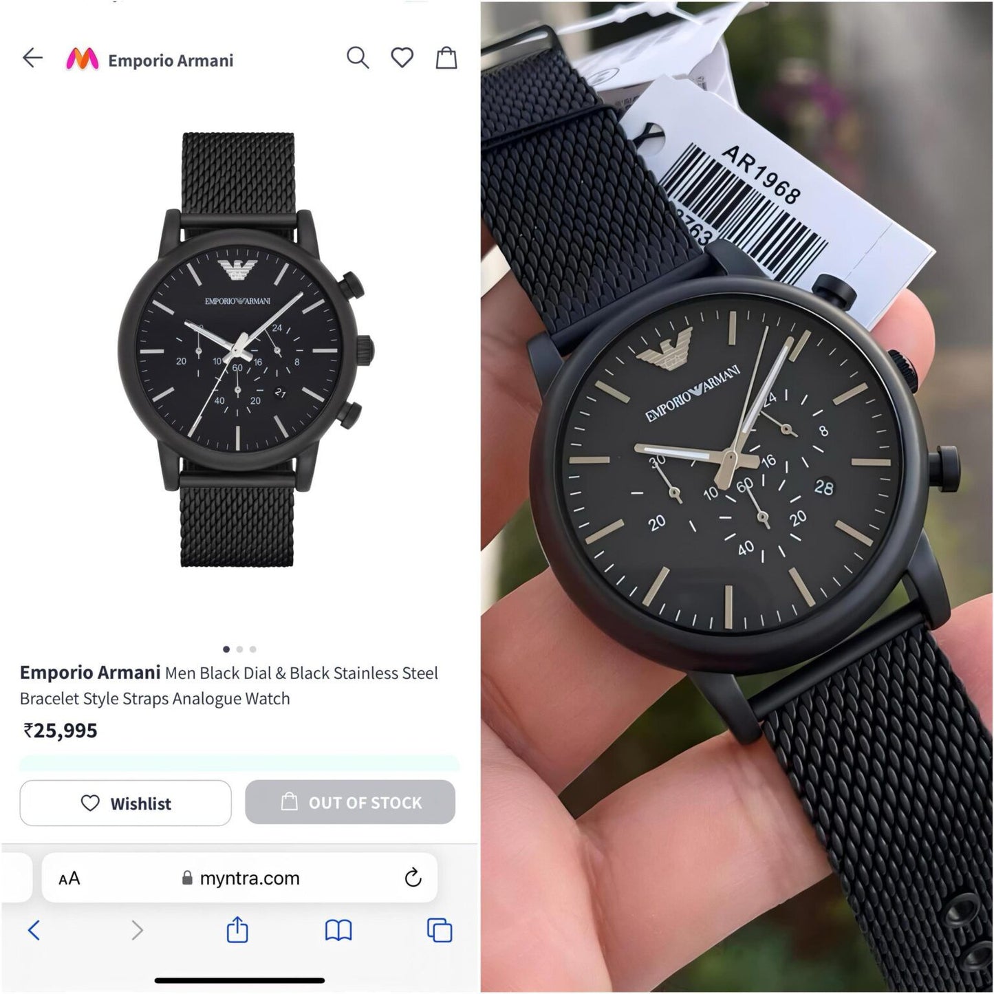 Emporio Armani Z-Black Collection Men's Watches