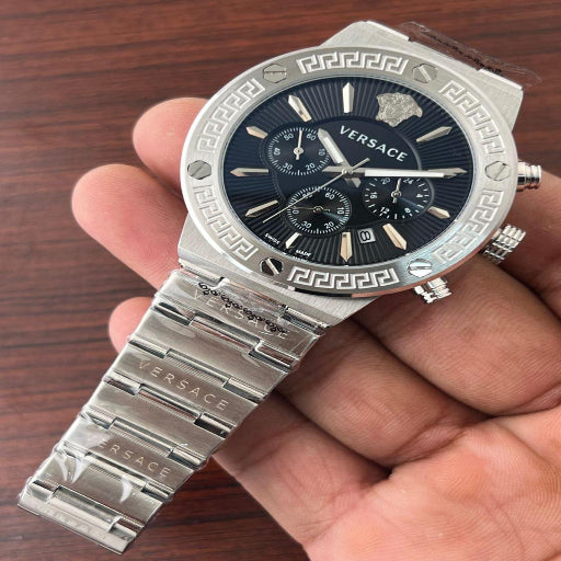 VERSACE Chronograph Rosegold & Steel Tu-ton Watche's