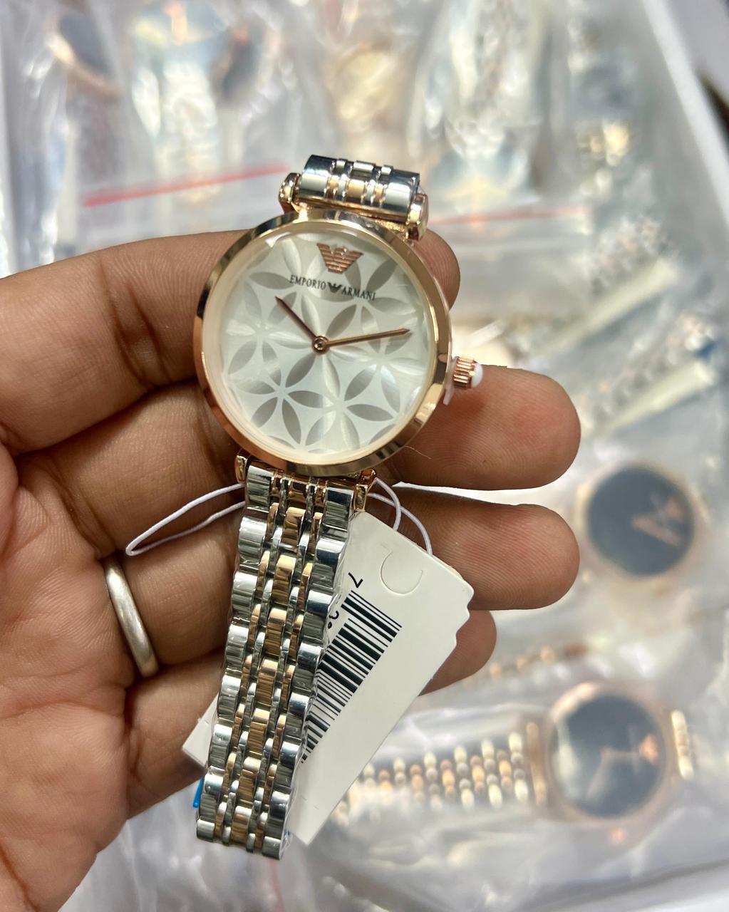 Emporio Armani Dazzaling Daimonds Zoom Face Dial.