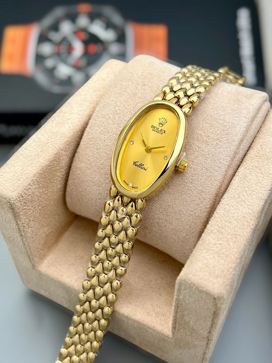 ROLEX Premier Ladies Watch (Gold Dial)