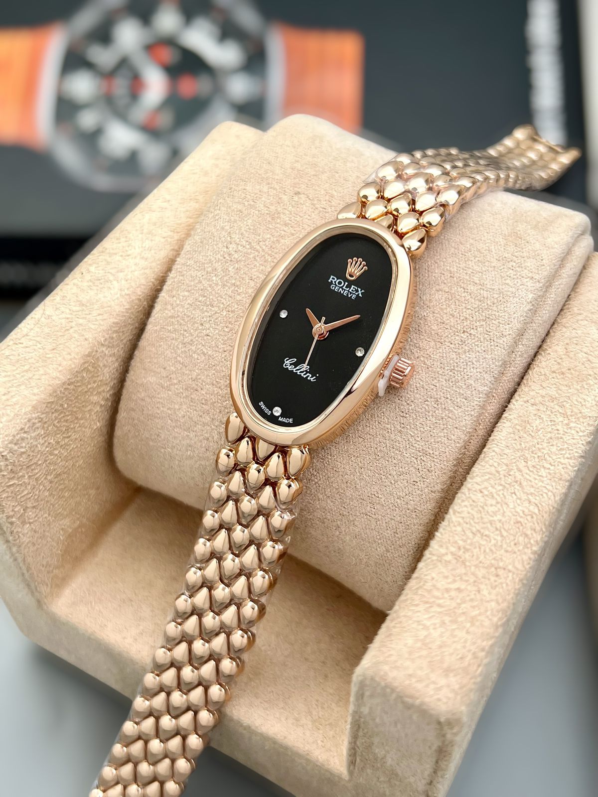 ROLEX Premier Ladies Watch (Black Dial)