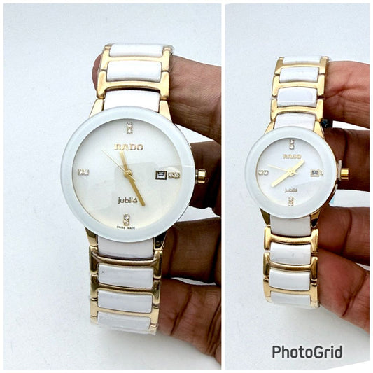 Premium Ceramic Couple Watch Set for Men & Women | Luxury Matching Qua