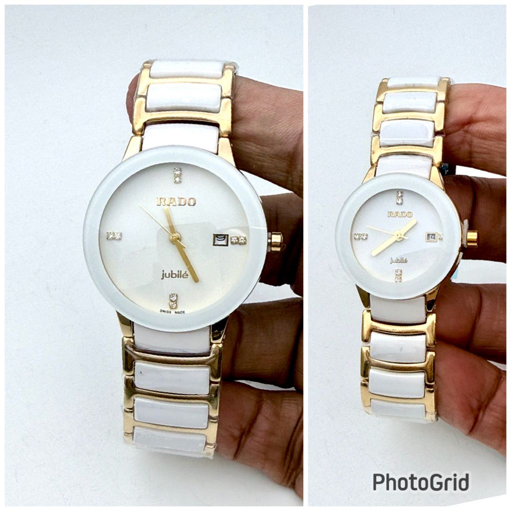 Premium Ceramic Couple Watch Set for Men & Women | Luxury Matching Qua