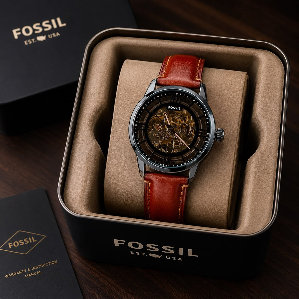 Luxury Automatic Skeleton Dial Men's Watch – Premium Leather Strap | M