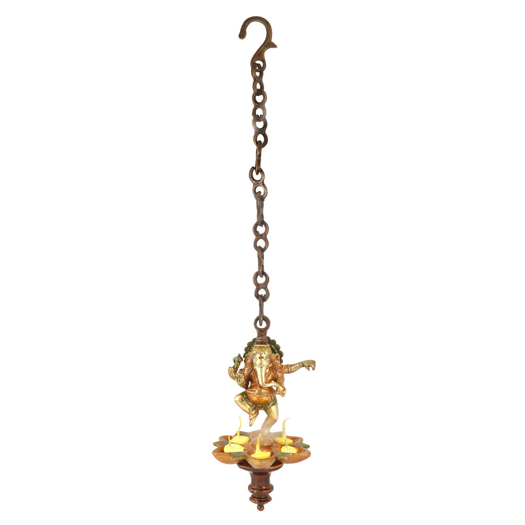 Dancing Ganesha Panchmukhi Hanging Diya