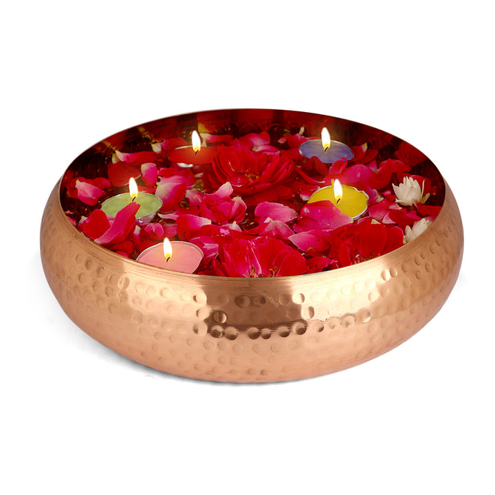 Decorative Hammered Pattern Copper Urli