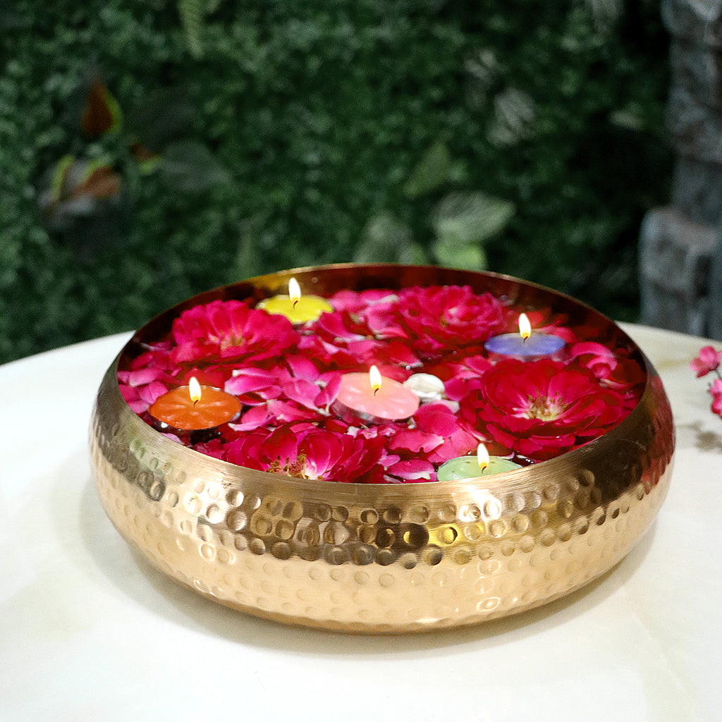 Decorative Hammered Pattern Copper Urli