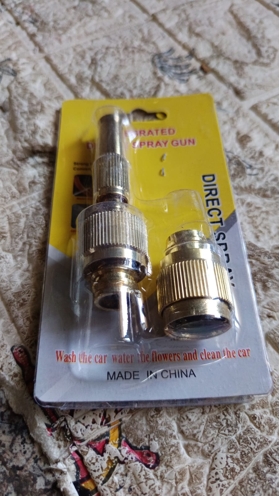 7588 Water Spray Nozzle For Water Pipe Booster Nozzle For Car Wash Nozzle With High Pressure Water Adjustable Brass Nozzle Water Spray Gun For Gardening Watering Tools - Springkart 