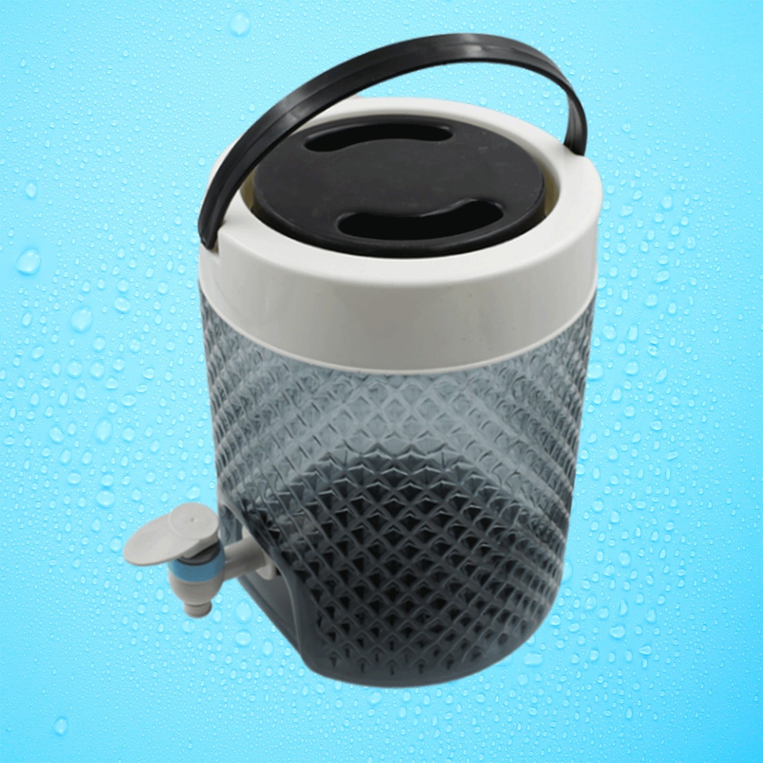 5984 Diamond Cut Design Plastic Water Jug To Carrying Water And Other Beverages (4500ml) - Springkart 