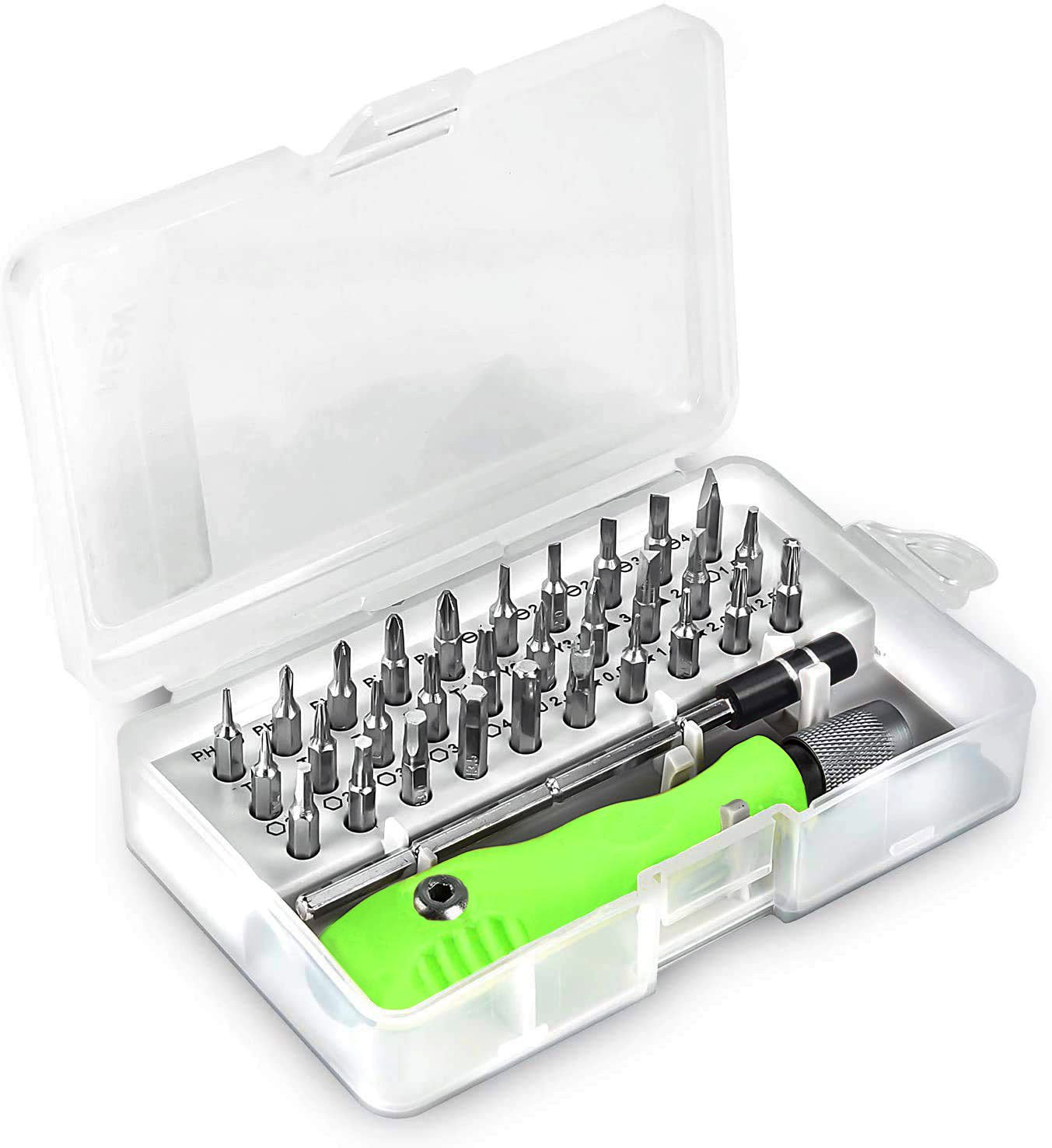 1557 32 In 1 Mini Screwdriver Bits Set With Magnetic Flexible Extension Rod - Springkart 