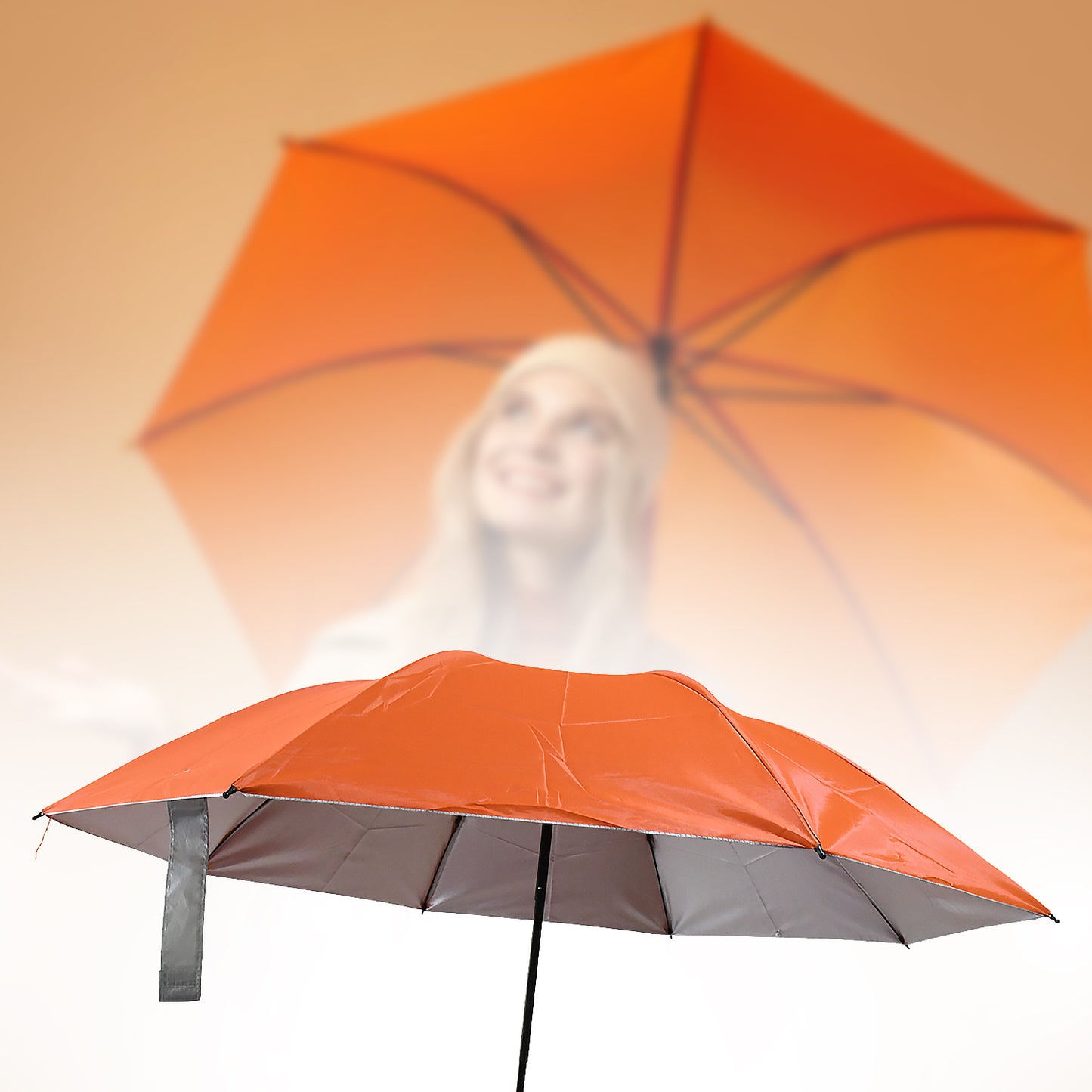 8521 Vegetable Shaped Folding Umbrella Plastic Case Creative Fashion Folding Mini Sun Shade Rain Umbrella Unique Umbrella Sun Uv Protection Cute Design (1 Pc) - Springkart 