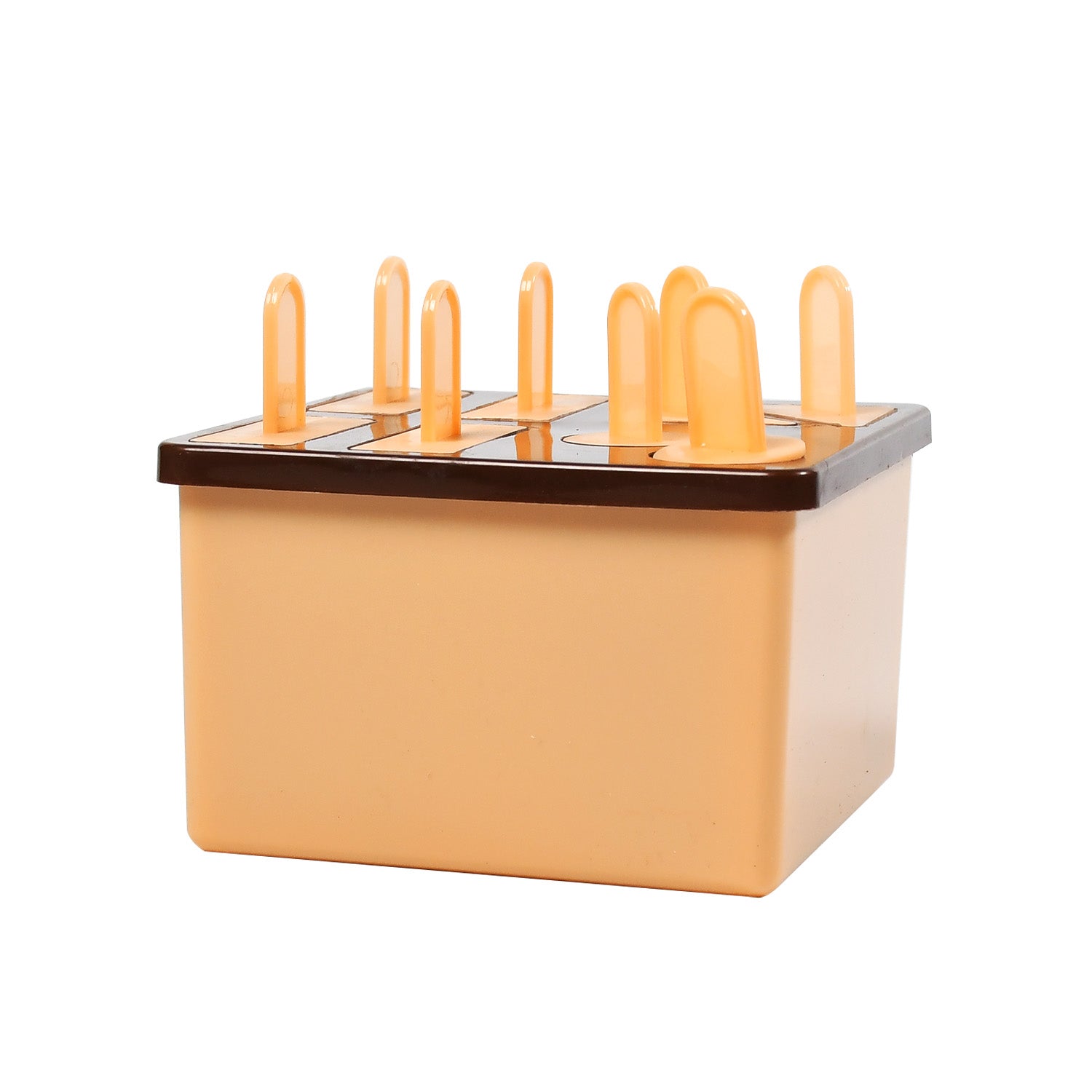 Plastic Kulfi Mold, Kulfi Molds 8 pcs Tray Ice Cream Mold Reusable Frozen Kulfi Maker Popsicle Sticks Lolly Ice Popsicle Candy Mold for Children (pink Color) - Springkart 