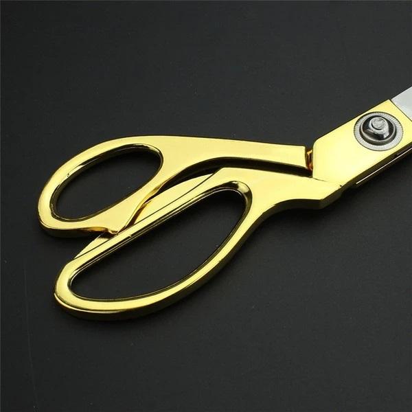 1546 Stainless Steel Tailoring Scissor Sharp Cloth Cutting For Professionals (8.5inch) (Golden) - Springkart 