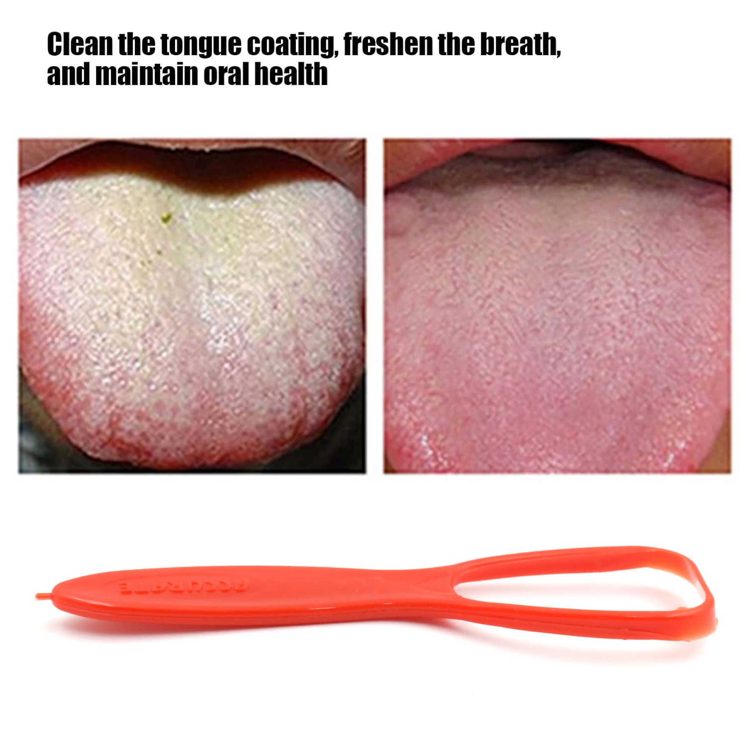 Plastic Tongue Cleaner For Kids Adults Tongue Scraper For Bad Breath Maintain Oral Hygiene For Daily Use For Fresh Breath Bacteria Removal Improved Taste Plastic With Handle Tongue Cleaner (1 Pc ) - Springkart 