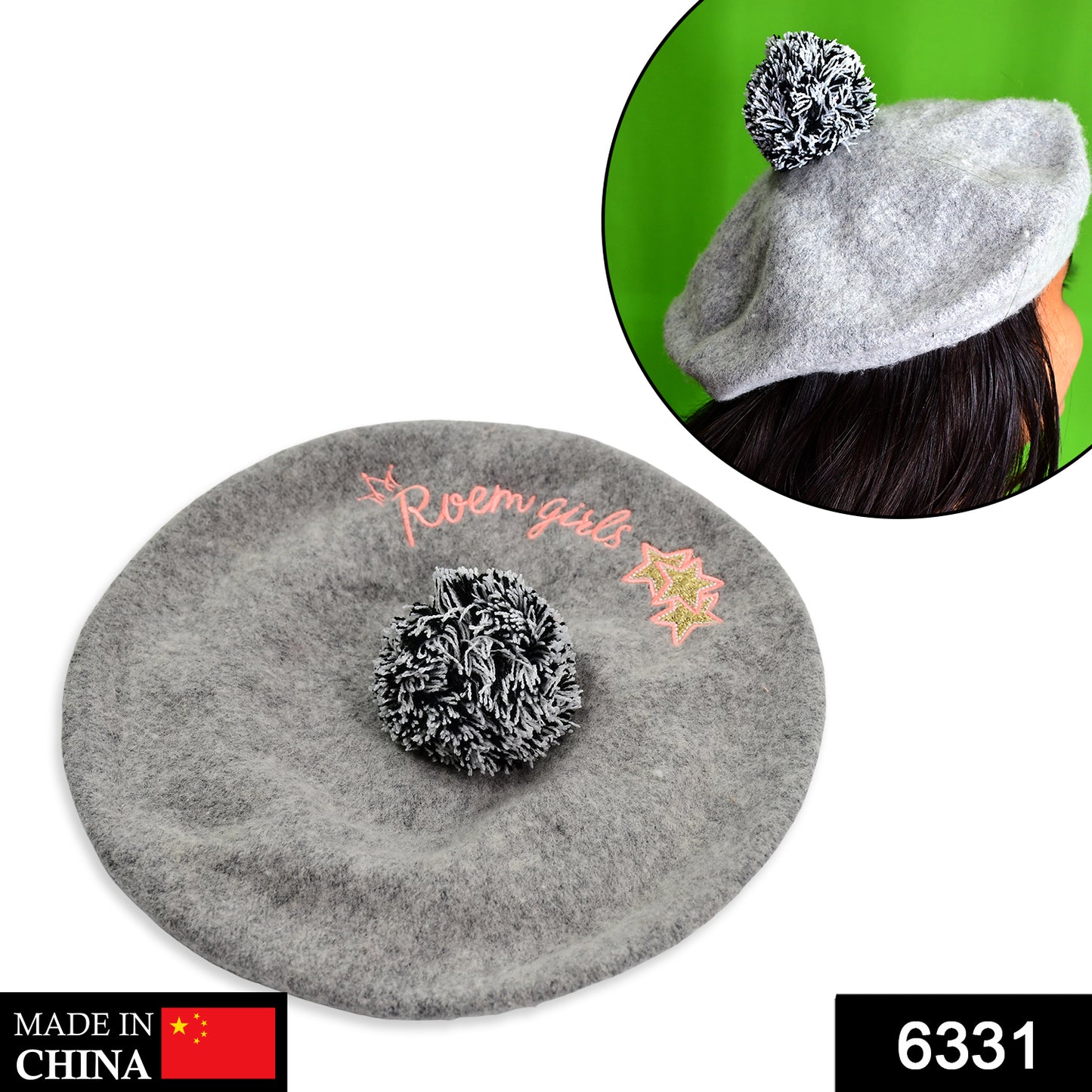 6331 Unisex Beret Winter Cap Hat (1pc) - Springkart 