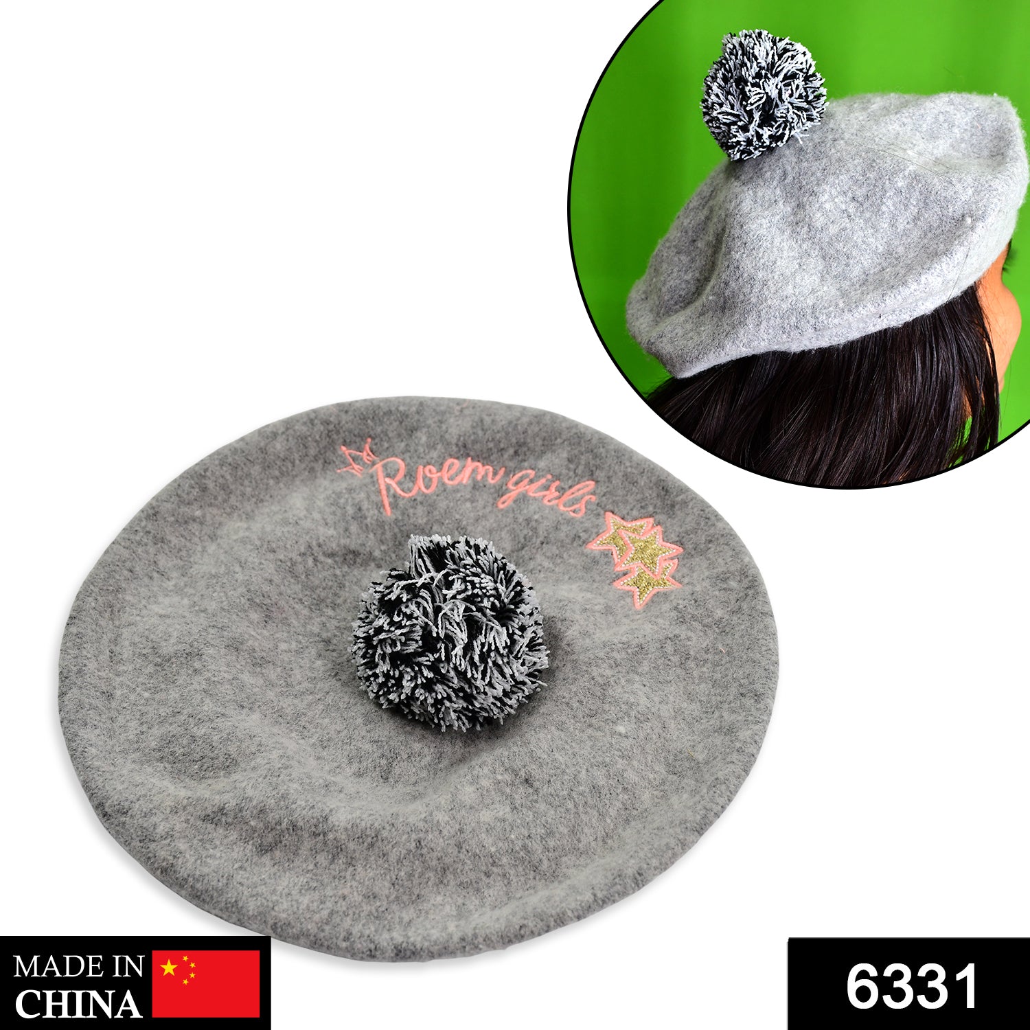 6331 Unisex Beret Winter Cap Hat (1pc) - Springkart 