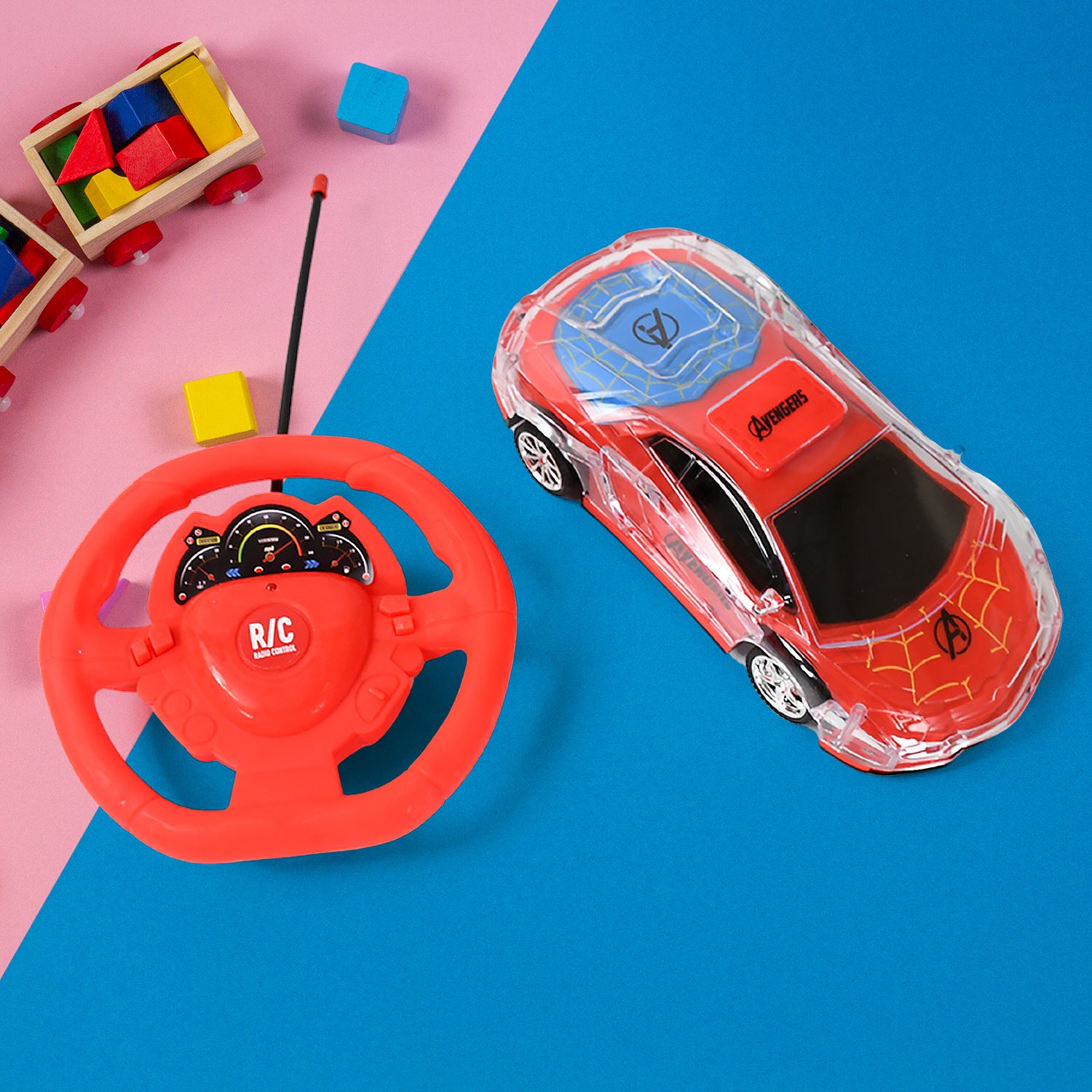 17927 Plastic Remote Control Car Remote Control Racing Car With Two Function Backward And Forward. Handle Design Remote. Best Birthday Gift Birthday Return Gift With Rechargeable Battery For Car - Springkart 