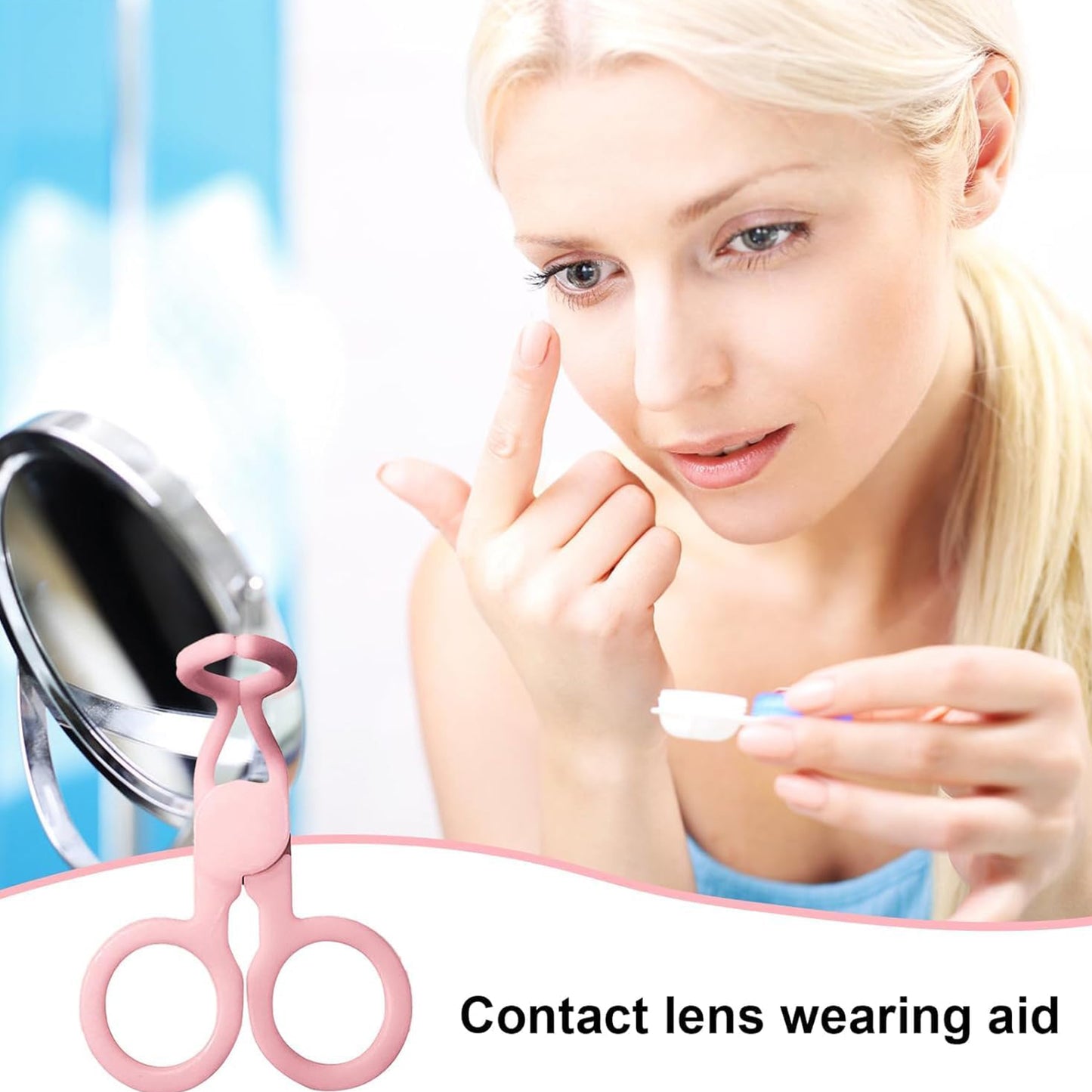 Plastic Ergonomic Women Eye Care Contact Lenses Inserter Remover Tool (1 Pc) - Springkart 