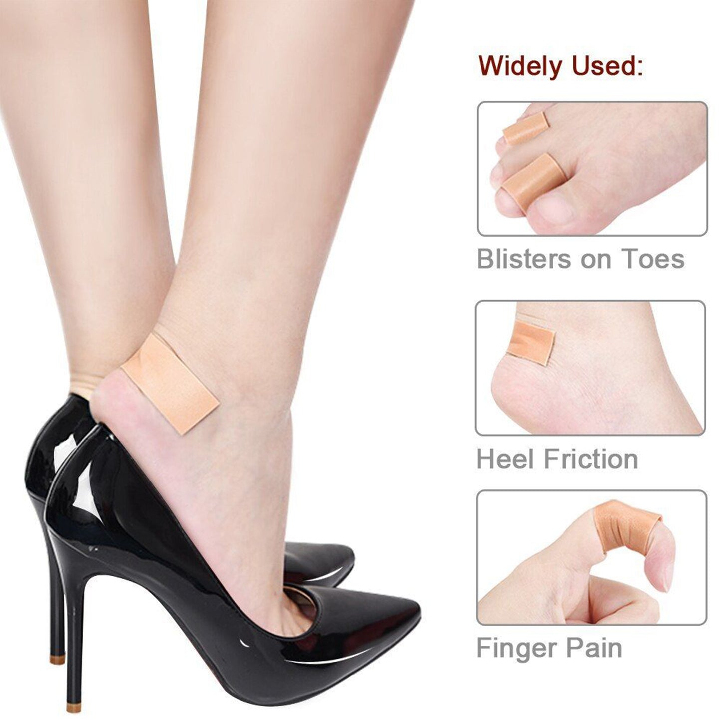 6224 Anti-wear Foam Cotton Heel Sticker Tape Patch Blister Plaster Waterproof First Aid Blister Pedicure Pad Foot Care Insole - Springkart 
