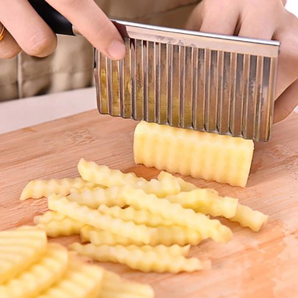 Stainless Steel Vegetable Salad Chopping Knife Crinkle Cutters - Springkart 