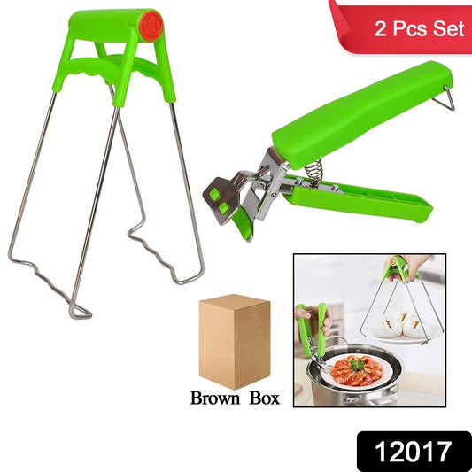 Kitchen Hot Plate Gripper Stainless Steel Bowl Clip (2 Pcs Set) - Springkart 