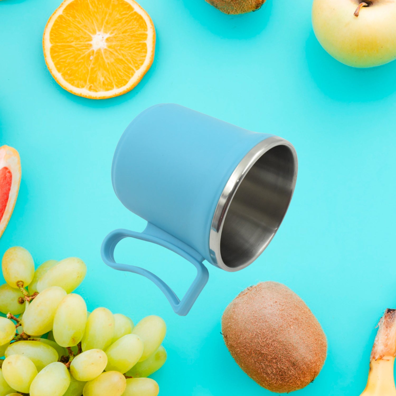 Stainless Steel Lid Cover Hot Coffeetea Mug Hot Insulated Double Wall Stainless Steel Coffee And Milk Cup With Lid - Coffee Cup Approx 250 Ml 300 Ml ( 1 Pc Mix Color) - Springkart 