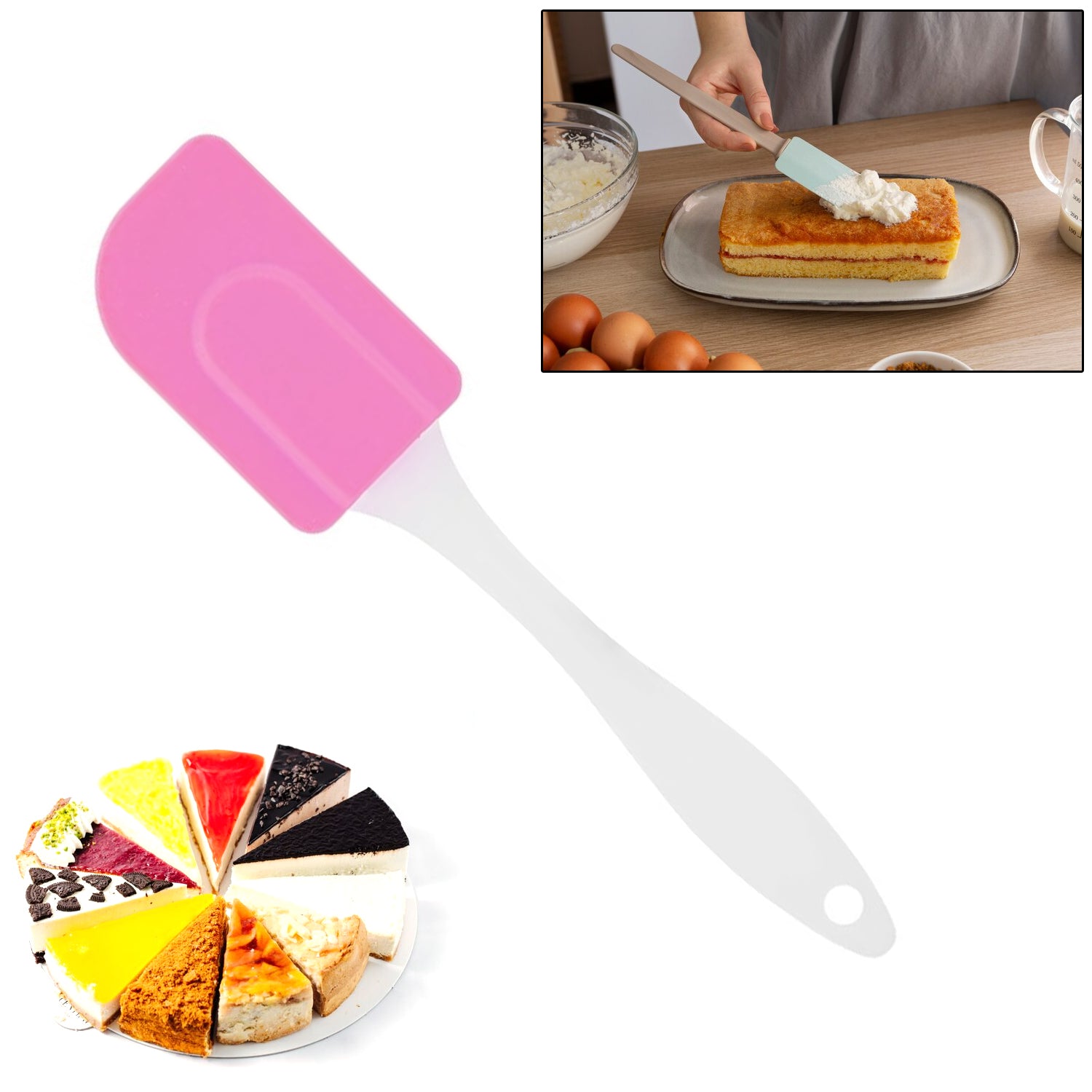 Silicone Cooking Spatula For Baking (1 Pc 22 Cm) - Springkart 