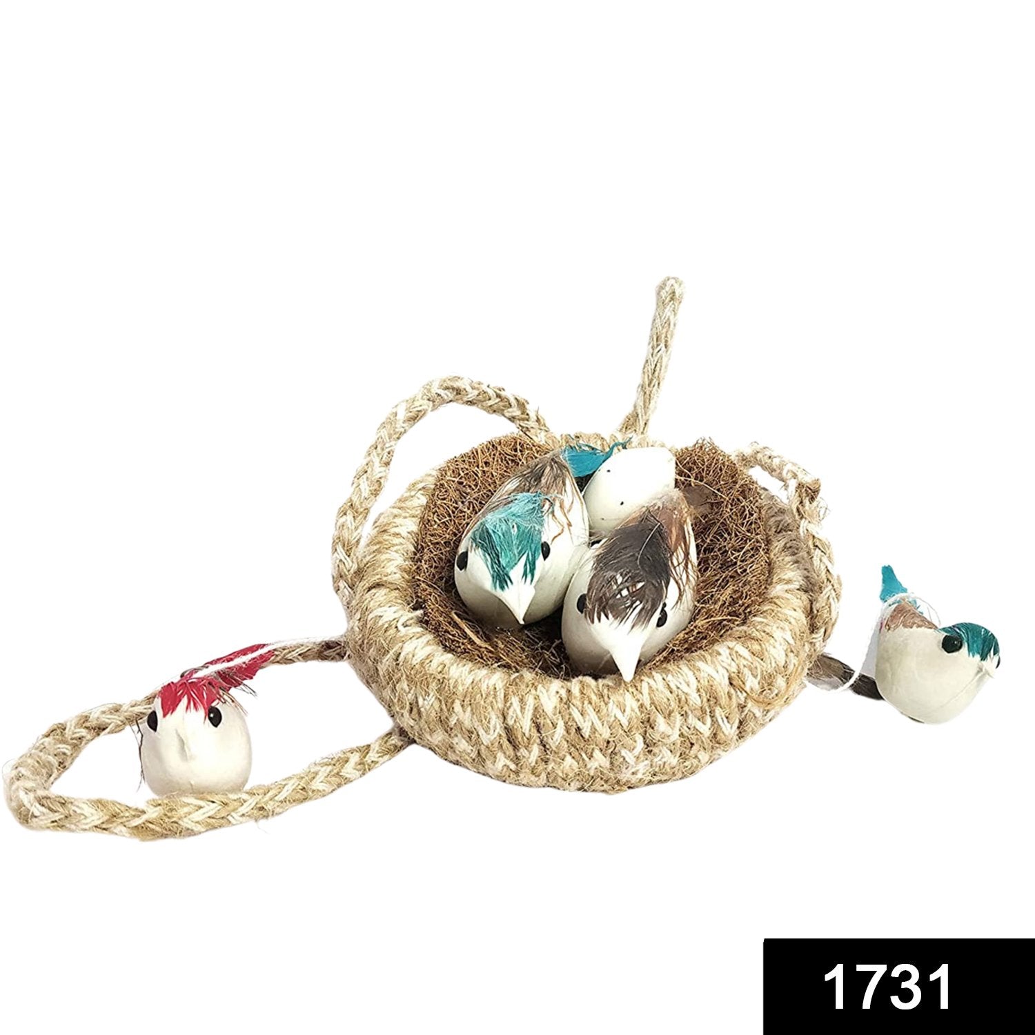Artificial Jute Hanging Birds Nest Jhumar Chidiyan Ka Ghosla - Springkart 