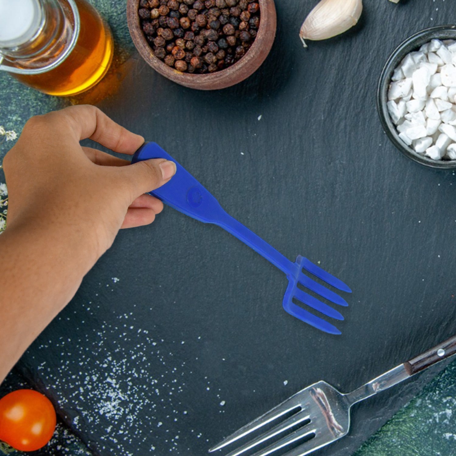 Multipurpose Silicone Spoon, Silicone Basting Spoon Non-Stick Kitchen Utensils Household Gadgets Heat-Resistant Non Stick Spoons Kitchen Cookware Items For Cooking and Baking (6 Pcs Set) - Springkart 