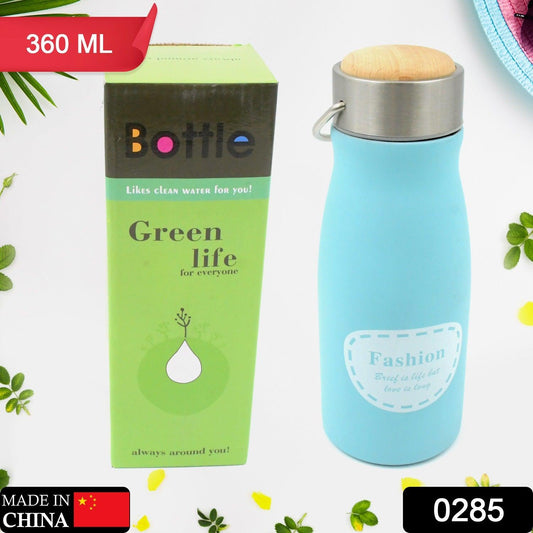 0285 Stainless Steel Water Bottle With Handle Fridge Water Bottle Stainless Steel Water Bottle Leak Proof Rust Proof Hot Cold Drinks Gym Sipper Bpa Free Food Grade Quality Steel Fridge Bottle For Officegymschool (360 Ml) - Springkart 