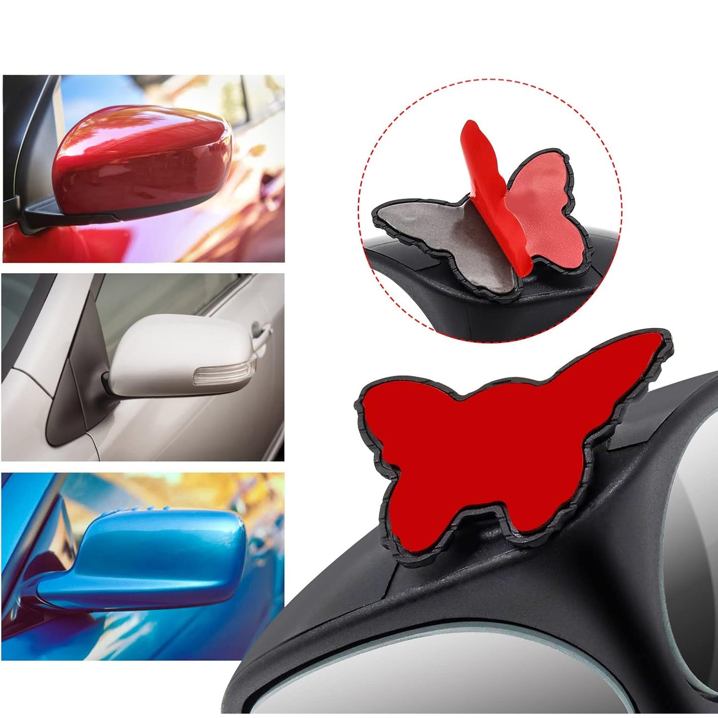 2 In 1 Car Blind Spot Mirror 360 Rotation Adjustable Hd Glass (1 Pc) - Springkart 