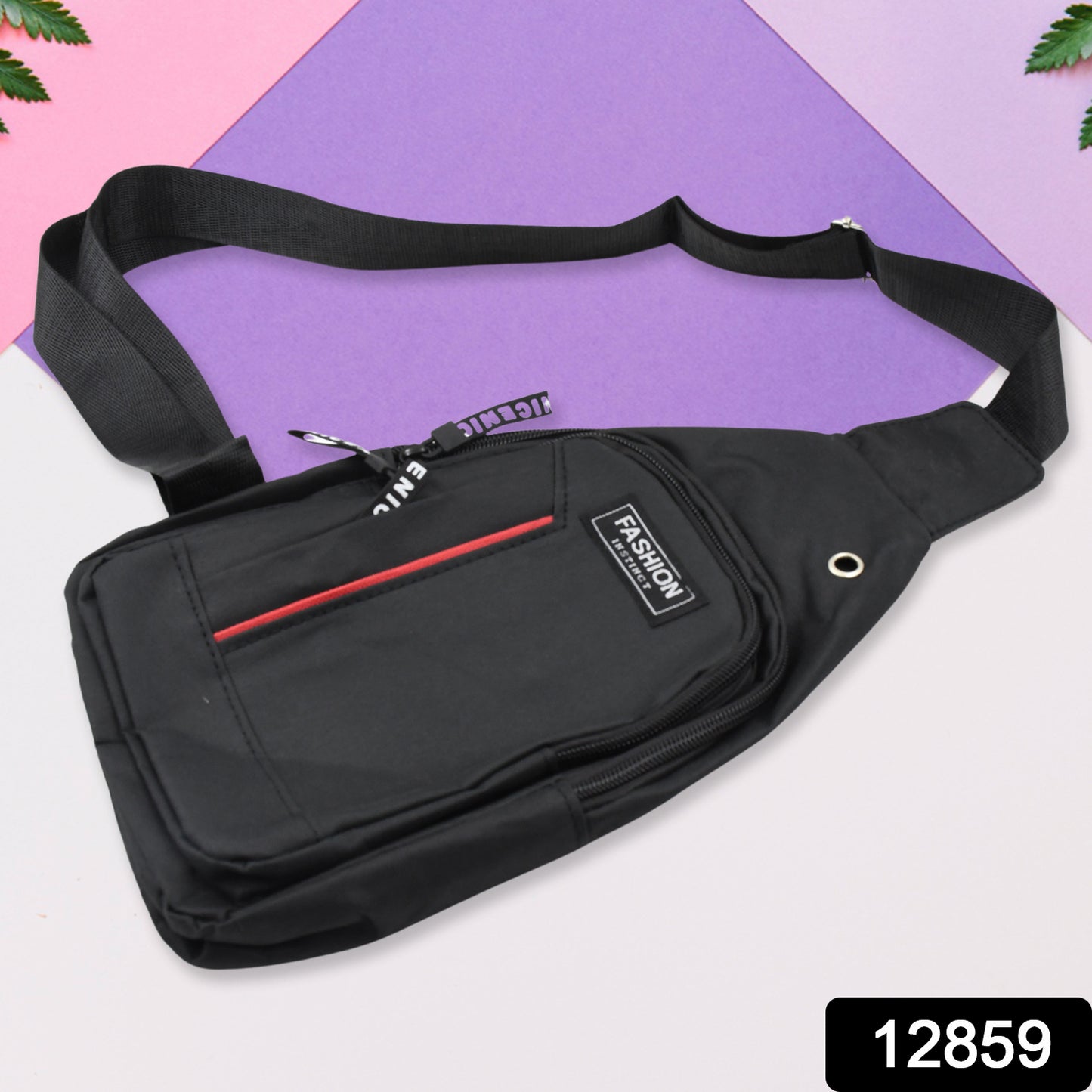 12859 Waterproof Anti Theft Cross-body Fanny Pack Waist Bag Shoulder Bags Chest Men Casual Fashion Usb Charging Earphone Hook Sling Travel Bag (1 Pc) - Springkart 