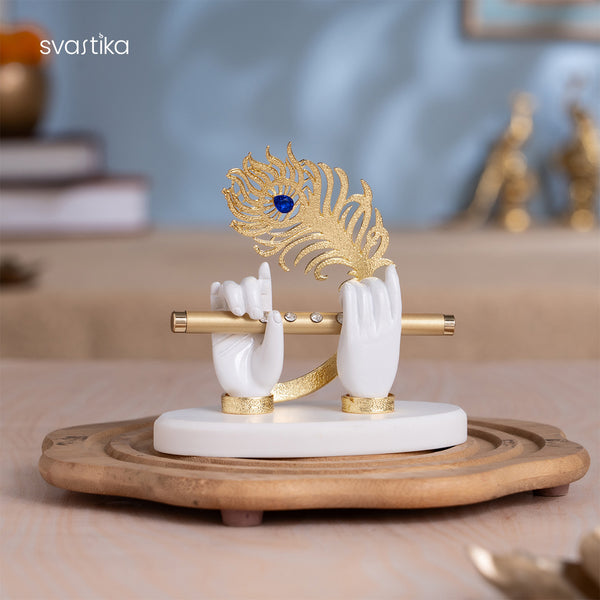 Car Dashboard Idols-Lord Krishna hand with flute idol