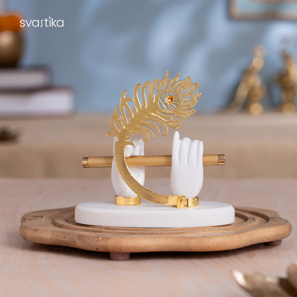 Car Dashboard Idols-Lord Krishna hand with flute idol