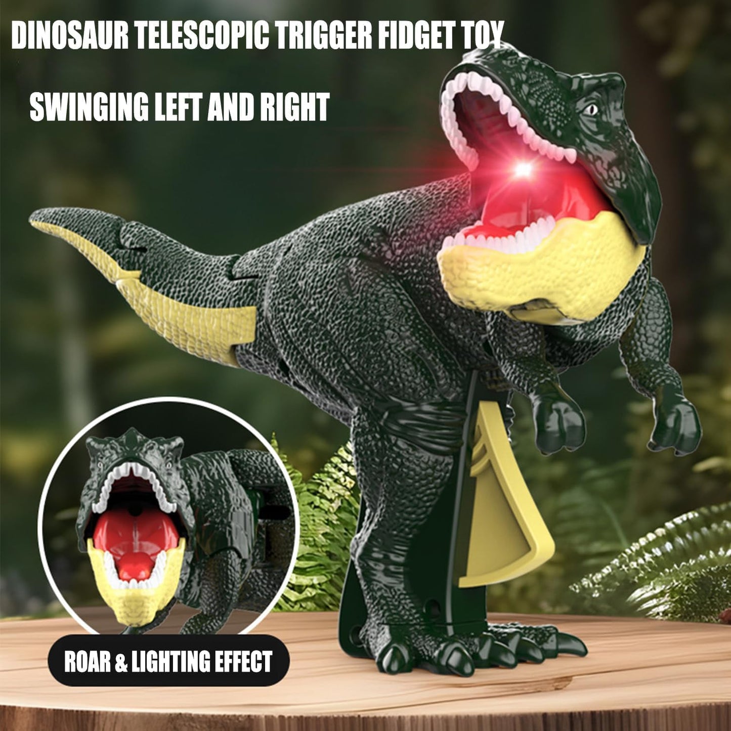 17969 Dinosaur Roaring Toys Trigger Dinosaurs Toys With Dinosaur Sound Lighting Model Vibrating Headmoving (3 + Years 1 Pc) - Springkart 