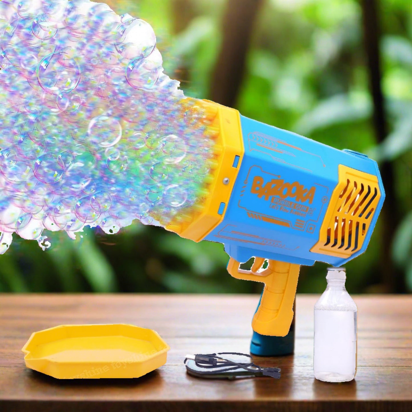 17923 69 Holes Big Rechargeable Powerful Machine Bubble Gun Toys For Kids Adults Bubble Makers Big Rocket Boom Bubble Blower Best Gifts - Springkart 