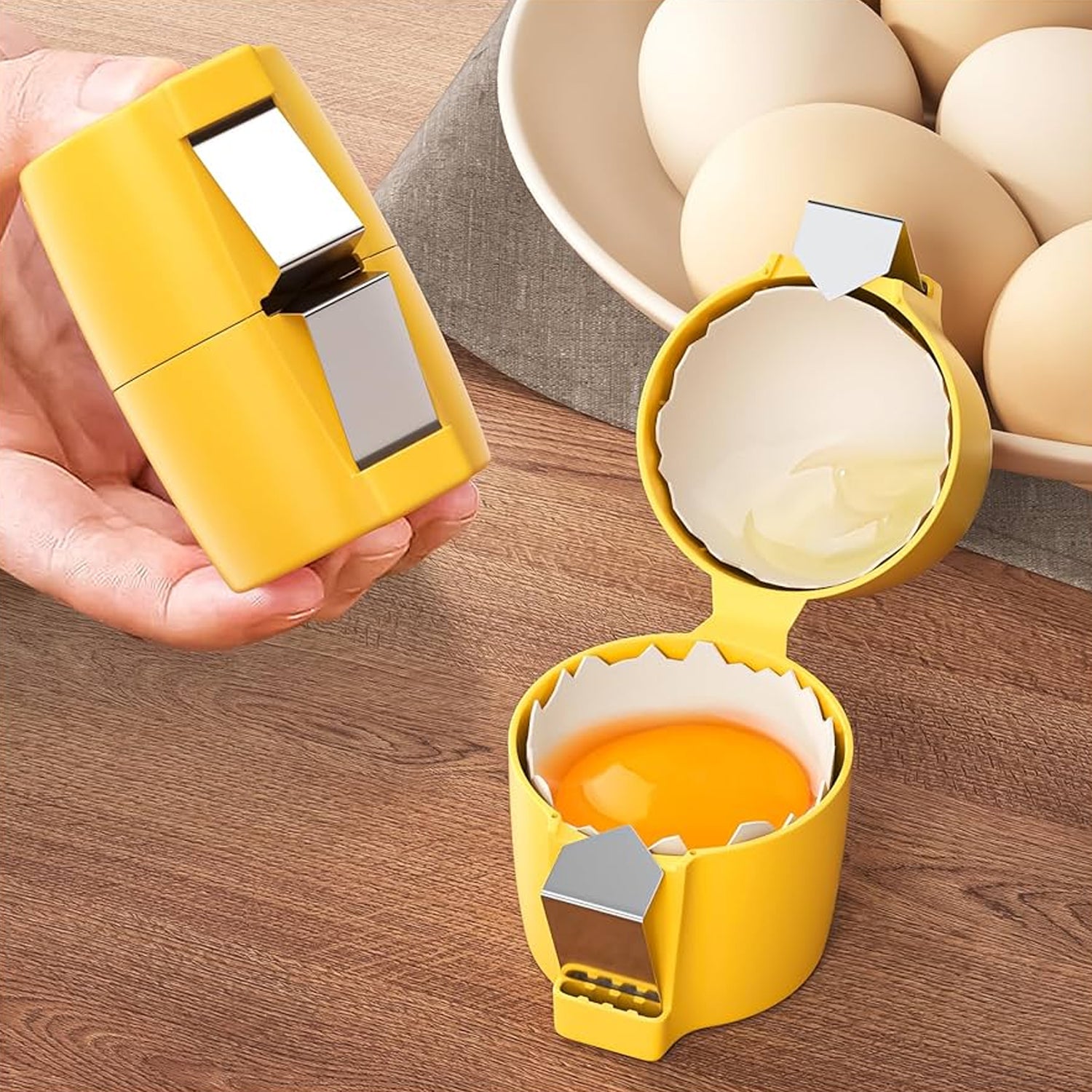 Egg Shell Opener Egg Cracker Tool For Raw Eggs Handheld (1 Pc) - Springkart 