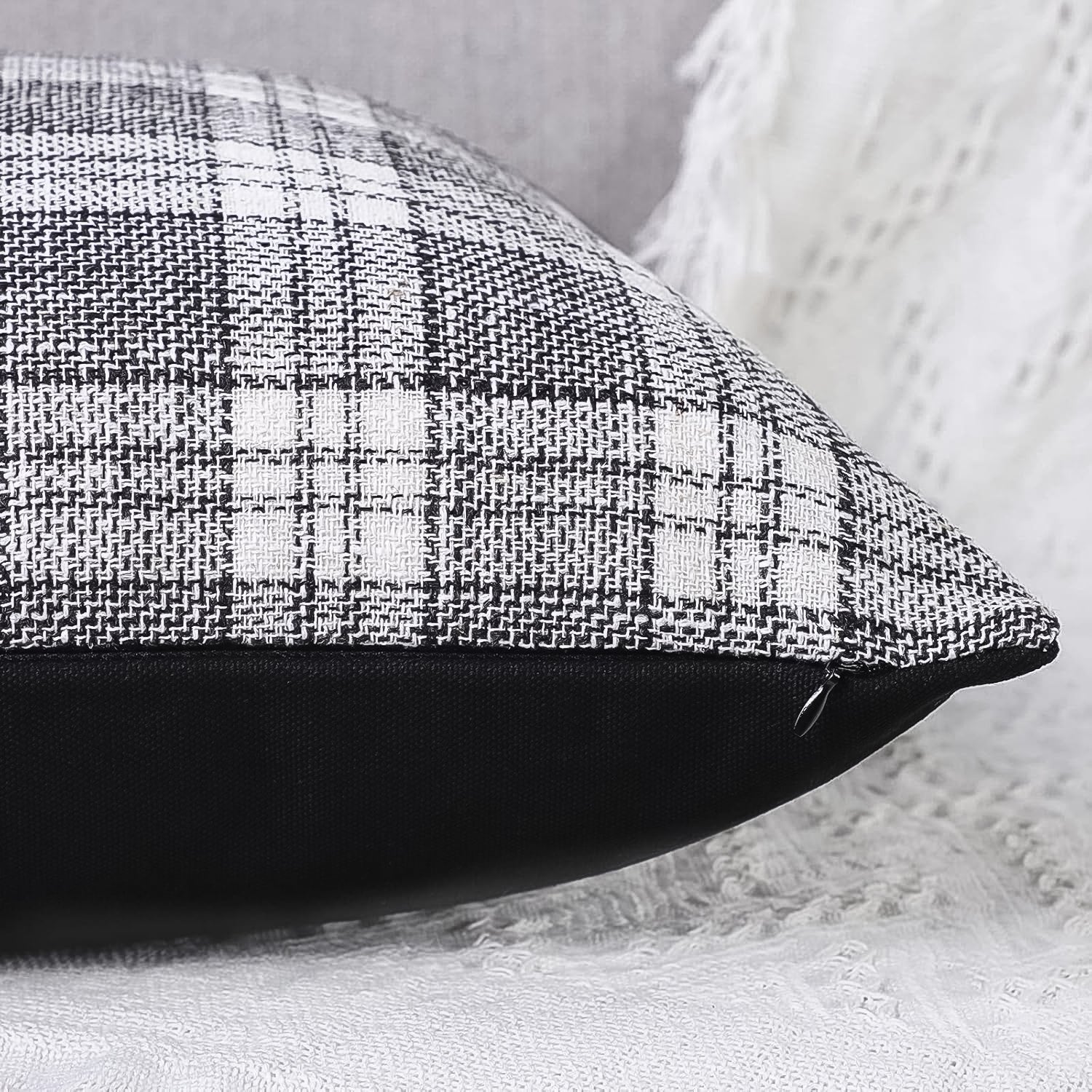 Pillow Covers Cushion Cases Soft Leather And Cotton (23 22 Inch 1 Pair 2 Pc) - Springkart 