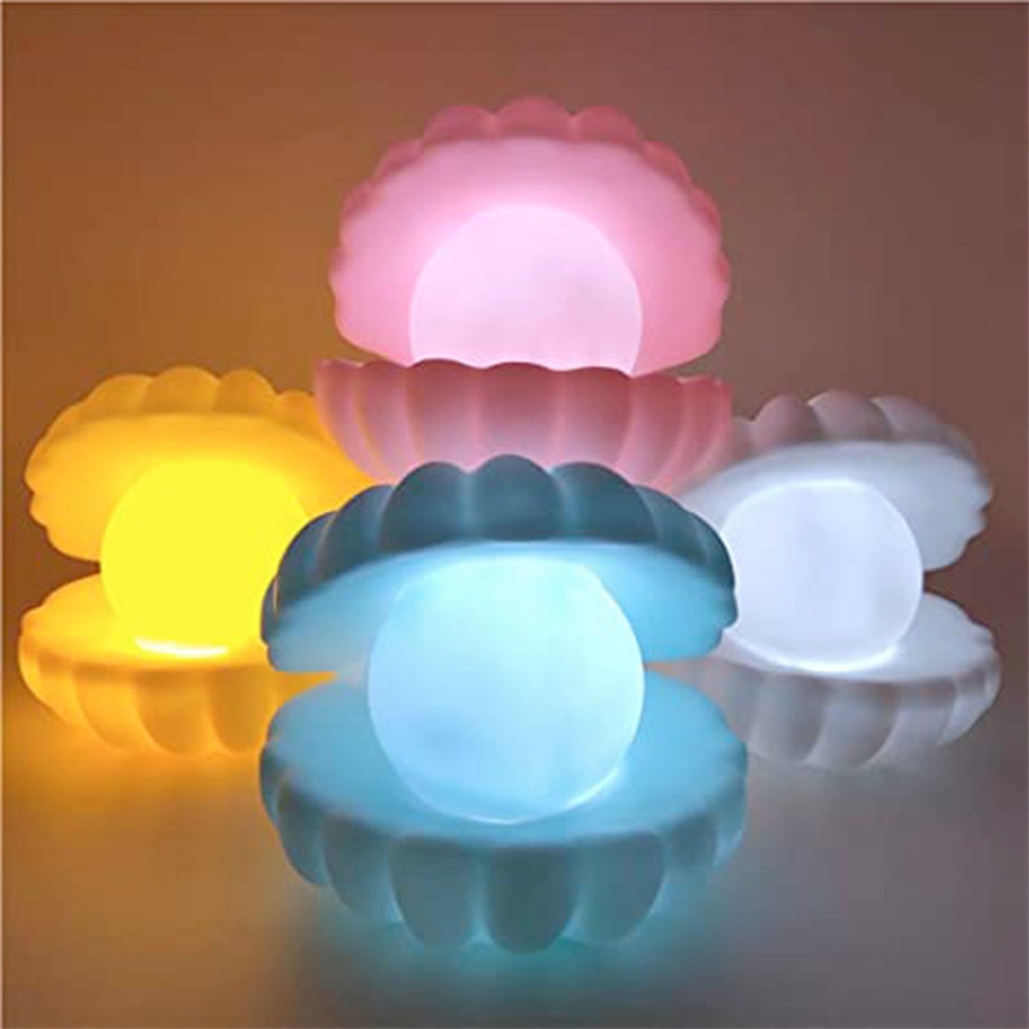 Pearl Shell Night Lamp Decorate Desk Lights Nursery Toy Lamp Led Pearl Shell Night Lights For Bedroom & Home - Springkart 