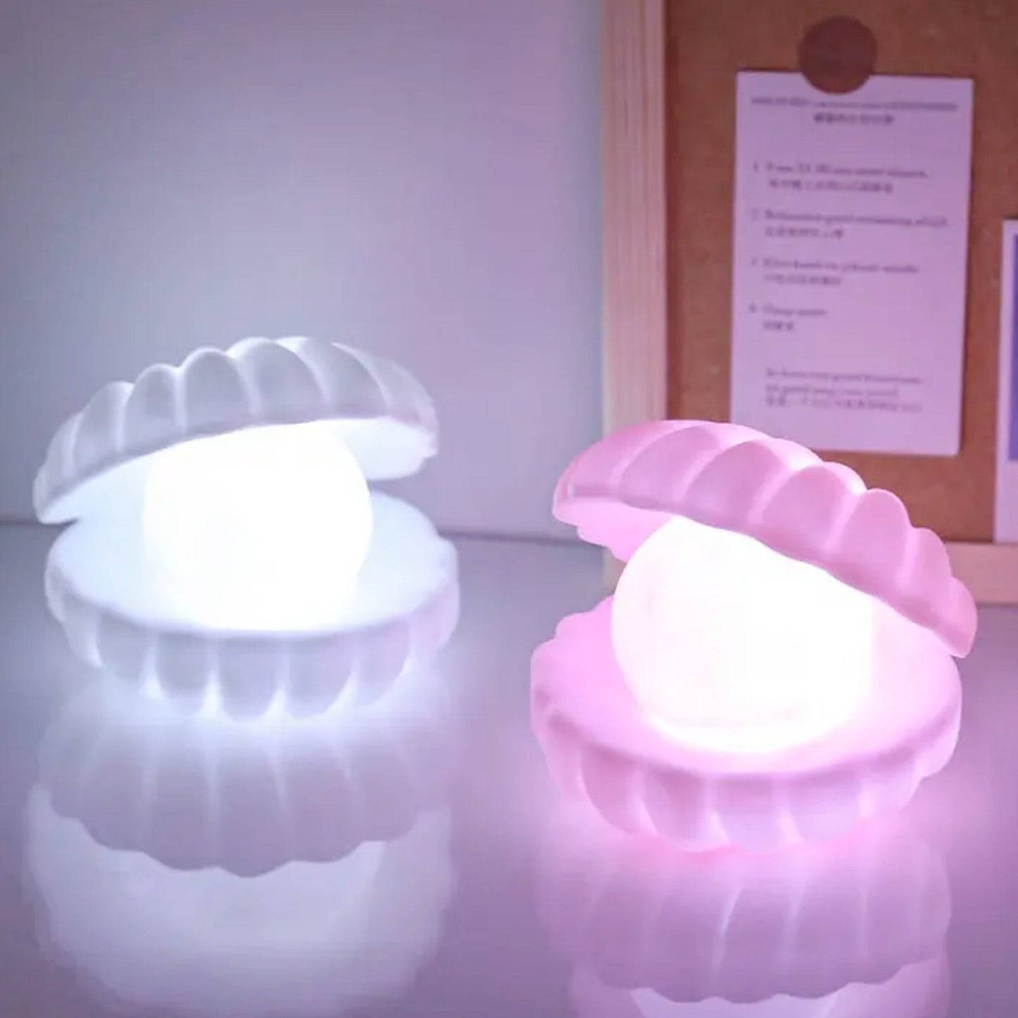 Pearl Shell Night Lamp Decorate Desk Lights Nursery Toy Lamp Led Pearl Shell Night Lights For Bedroom & Home - Springkart 