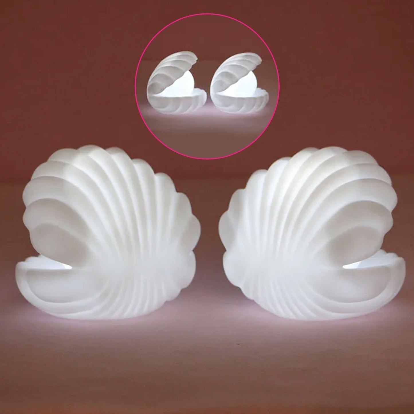 Pearl Shell Night Lamp Decorate Desk Lights Nursery Toy Lamp Led Pearl Shell Night Lights For Bedroom & Home - Springkart 