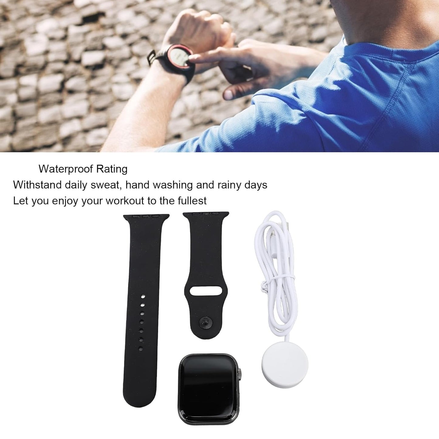 Tx10 Pro Max Large Display Wireless Charging Smartwatch (1 Pc) - Springkart 