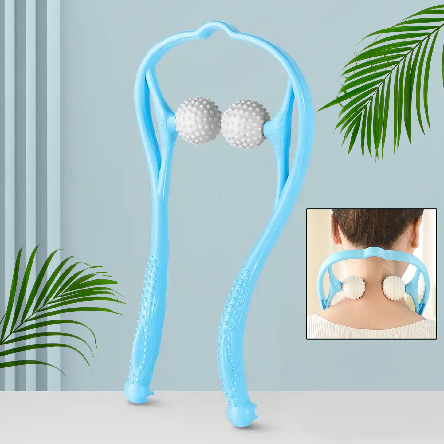 6593 Neck Shoulder Massager 13.5x7.08in Portable Relieving The Back For Men Relieving The Waist Women - Springkart 