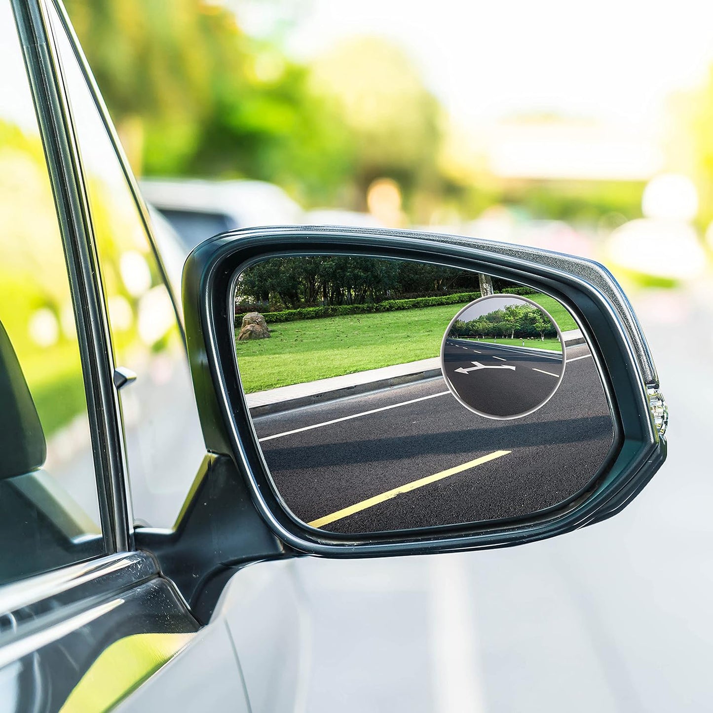 360degree Blind Spot Round Wide Angle Adjustable Convex Rear View Mirror - Pack Of 2