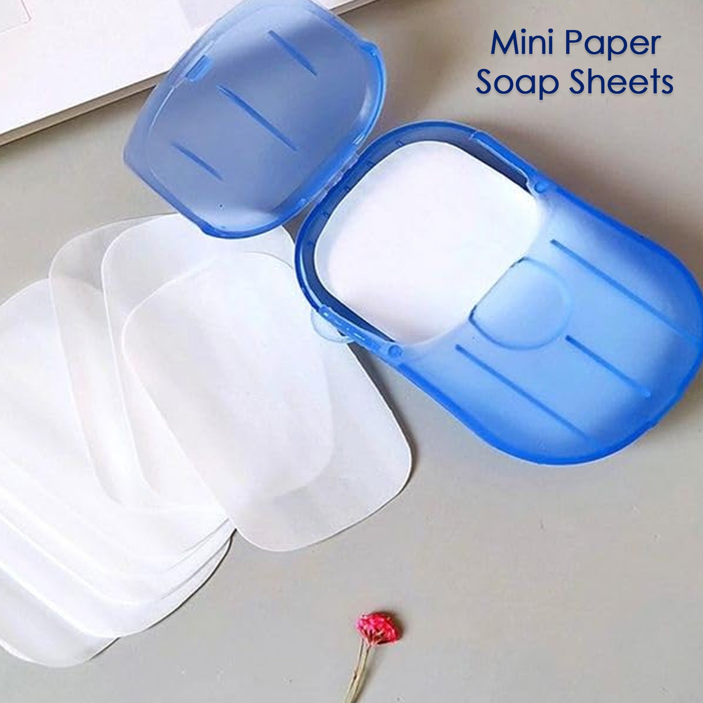 Portable Easy Carry Travel Paper Soap Sheet With Mini Box (20 Sheets In A Pack Approx Mix Color) - Springkart 