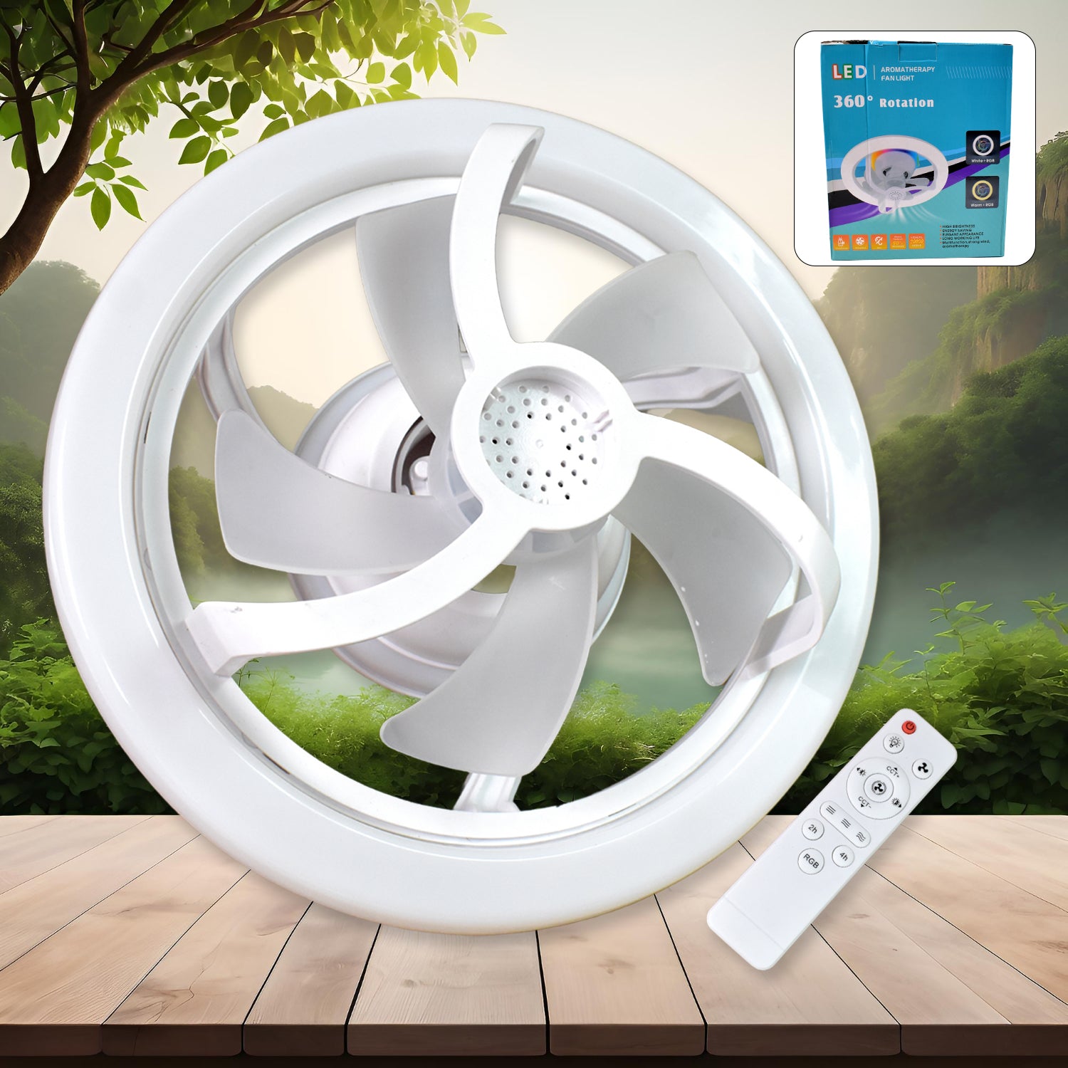 Rotation Ceiling Fan Light Smart Fan With Remote Control (1 Pc) - Springkart 