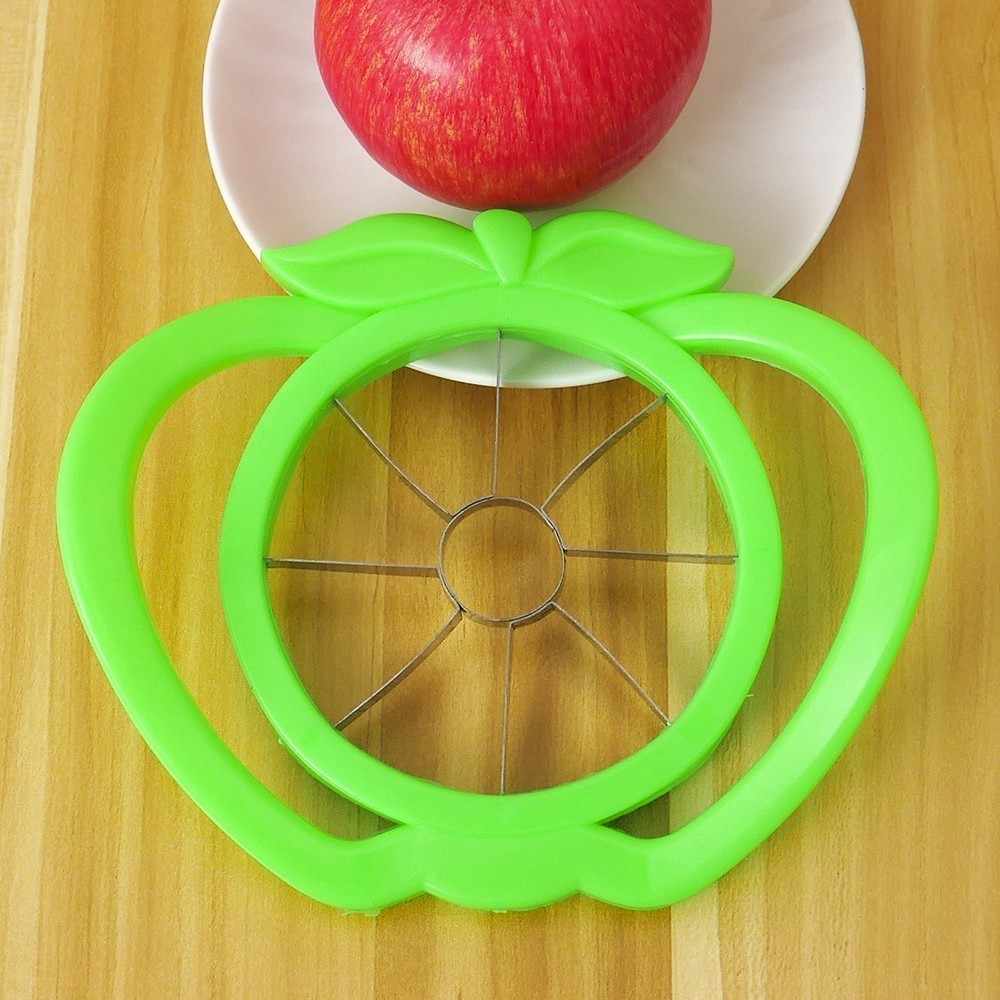 Apple-shaped slicer with stainless steel blades for fruit