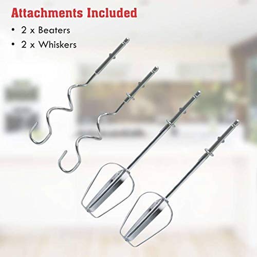 Compact Hand Electric Mixer / Blender for Whipping / Mixing with Attachments - Springkart 
